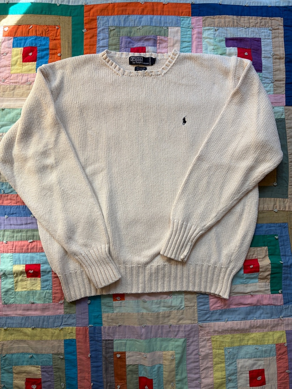 Vintage Polo by Ralph Lauren Cream Crewneck Sweater